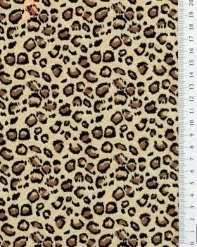 Leopard cotton poplin Sand - Tissushop